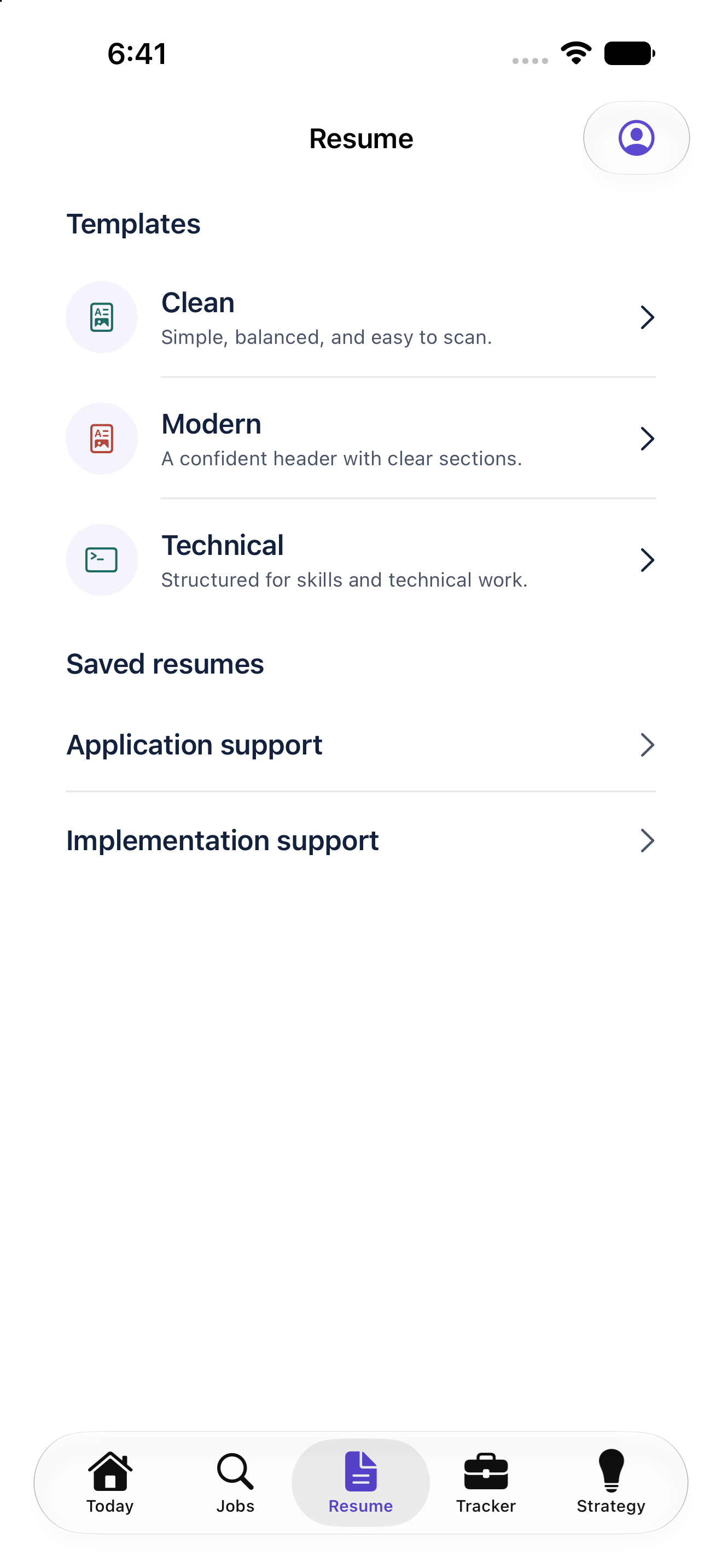 NextRole resume workspace