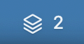 SocialBar's menu bar icon showing an aggregate unread count of 2.